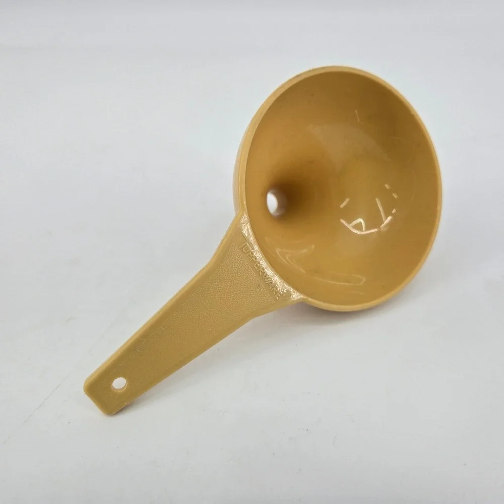 Vintage Tupperware Harvest Gold Hershey Kiss Kitchen Liquid Canning Funnel 1970s